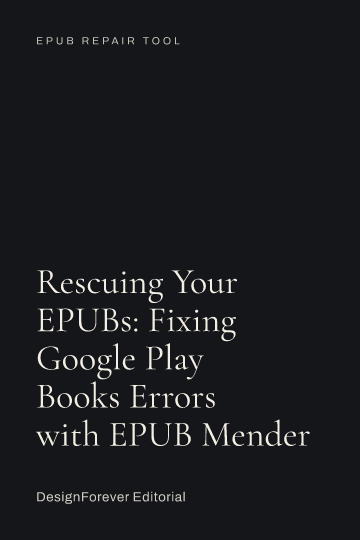 Rescuing Your EPUBs: Fixing Google Play Books Errors with EPUB Mender