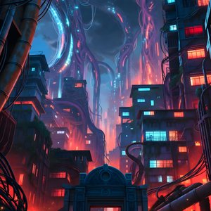 illustrations-scifi-cyberpunk · A Surreal Image Showing The End Of Data