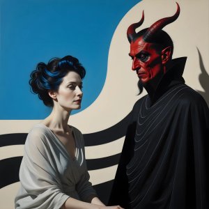 artistic-relationship-conflict · The Mistress And Satan In The Style Of