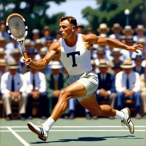 photos-sports-editorial · Norman Rockwell Style — Tennis Player