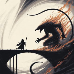 illustrations-fantasy · gandalf · facing · balrog