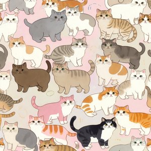 illustrations-patterns · pattern · cats · illustration