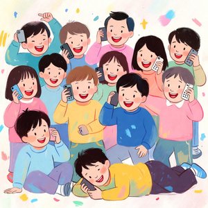 illustrations-kids-1980s-book · kids · party · using