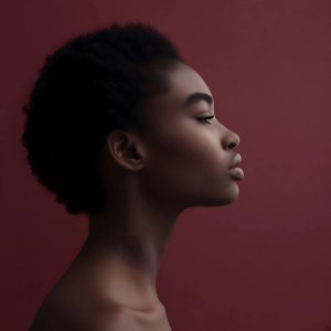 portraits-gel · Strong Studio Profile Of A Figures Head And