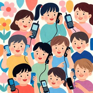 illustrations-kids-1980s-book · kids · party · using