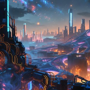 illustrations-scifi-cyberpunk · A Surreal Image Showing The End Of Data