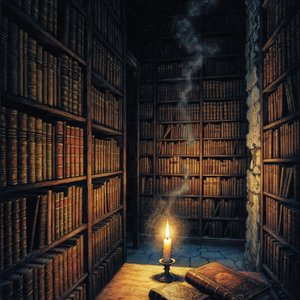 illustrations-fantasy · ancient · library · filled