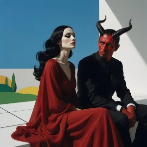 artistic-relationship-conflict · The Mistress And Satan In The Style Of
