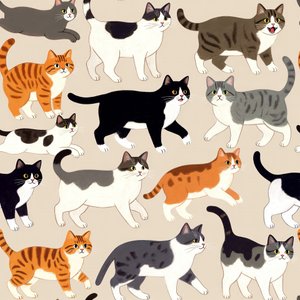 illustrations-patterns · pattern · cats · illustration