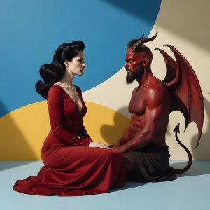 artistic-relationship-conflict · The Mistress And Satan In The Style Of