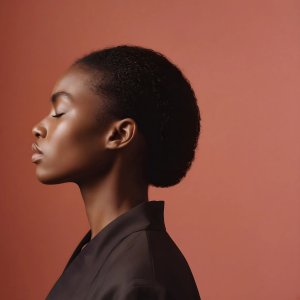 portraits-gel · Strong Studio Profile Of A Figures Head And