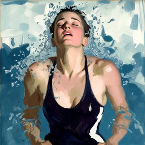 photos-sports-editorial · Norman Rockwell Style — Swimmer