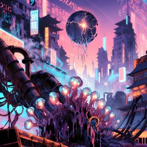 illustrations-scifi-cyberpunk · A Surreal Image Showing The End Of Data