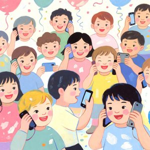 illustrations-kids-1980s-book · kids · party · using