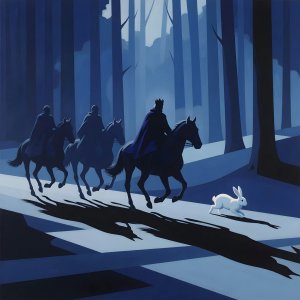 illustrations-fantasy-royalty · The Kings Men Pursuit Of Rabbit In The