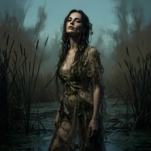 photos-fantasy-photorealistic · A Woman Of The Marsh In Style Of