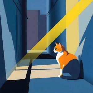 illustrations-things · The Cat In The Alley In The Style