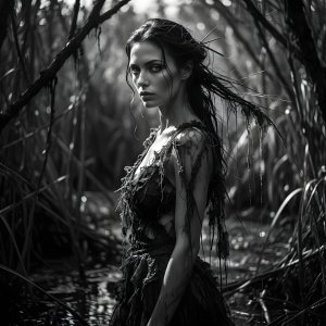 photos-fantasy-photorealistic · A Woman Of The Marsh In Style Of