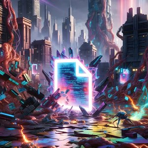 illustrations-scifi-cyberpunk · A Surreal Image Showing The End Of Data