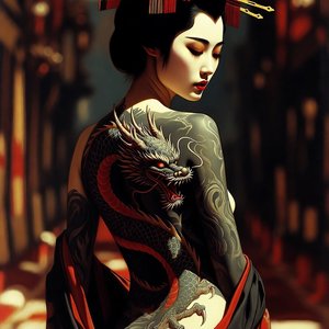 illustrations-asian-geisha